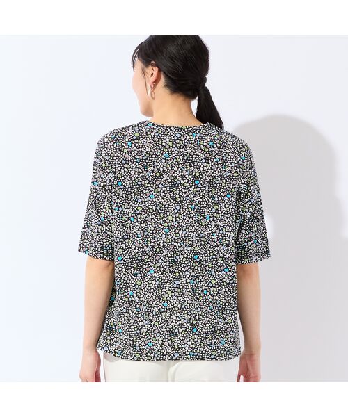 missel / ミゼール カットソー | 【洗える・日本製・L～4Lサイズ】小花コットンTシャツ | 詳細6