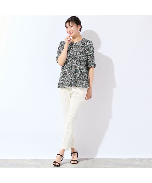 missel / ミゼール カットソー | 【洗える・日本製・L～4Lサイズ】小花コットンTシャツ | 詳細9