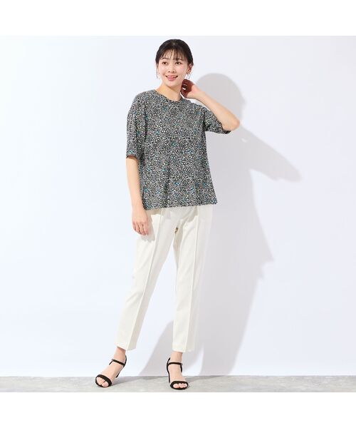 missel / ミゼール カットソー | 【洗える・日本製・L～4Lサイズ】小花コットンTシャツ | 詳細10