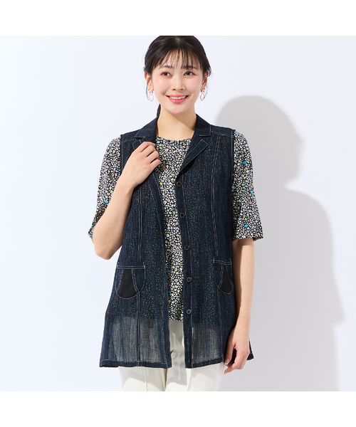 missel / ミゼール カットソー | 【洗える・日本製・L～4Lサイズ】小花コットンTシャツ | 詳細11