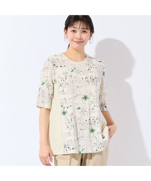 missel / ミゼール カットソー | 【洗える・日本製・L～4Lサイズ】モチーフ柄コットンチュニック | 詳細3