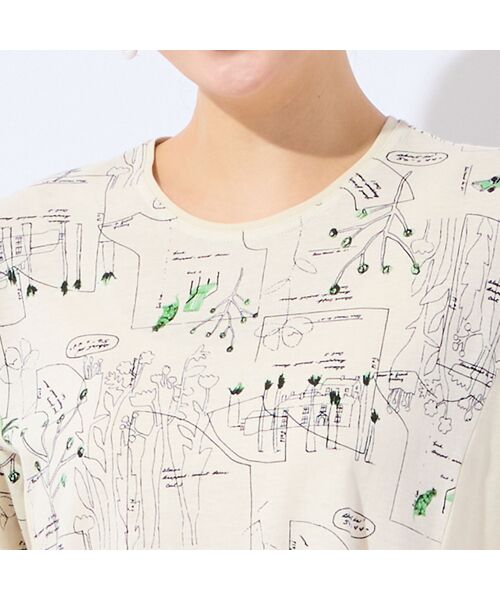 missel / ミゼール カットソー | 【洗える・日本製・L～4Lサイズ】モチーフ柄コットンチュニック | 詳細4