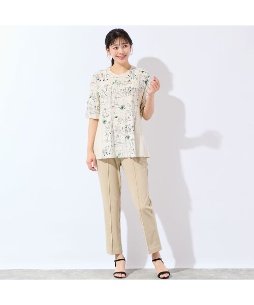 missel / ミゼール カットソー | 【洗える・日本製・L～4Lサイズ】モチーフ柄コットンチュニック | 詳細8