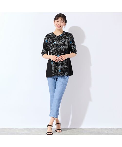missel / ミゼール カットソー | 【洗える・日本製・L～4Lサイズ】モチーフ柄コットンチュニック | 詳細14