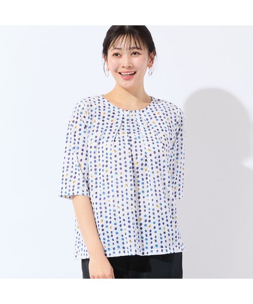 missel / ミゼール カットソー | 【洗える・日本製・L～4Lサイズ】カラードットTシャツ | 詳細1