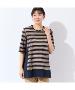 missel / ミゼール カットソー | 【洗える・L～4Lサイズ】コットンボーダーチュニック