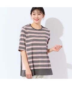 missel / ミゼール カットソー | 【洗える・L～4Lサイズ】コットンボーダーチュニック