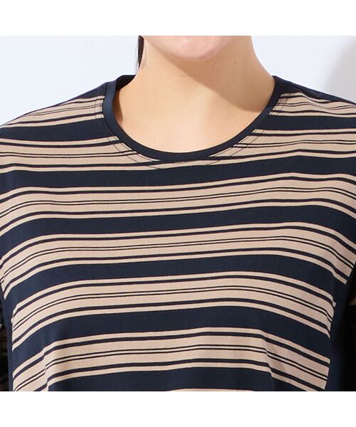 missel / ミゼール カットソー | 【洗える・L～4Lサイズ】コットンボーダーチュニック | 詳細3