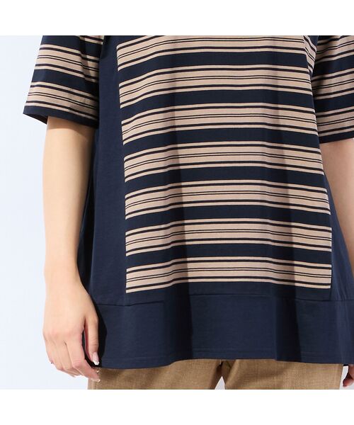 missel / ミゼール カットソー | 【洗える・L～4Lサイズ】コットンボーダーチュニック | 詳細4