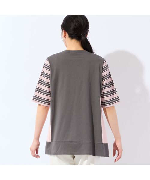 missel / ミゼール カットソー | 【洗える・L～4Lサイズ】コットンボーダーチュニック | 詳細7