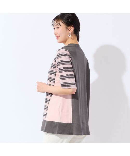 missel / ミゼール カットソー | 【洗える・L～4Lサイズ】コットンボーダーチュニック | 詳細8