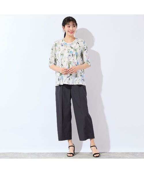 missel / ミゼール カットソー | 【洗える・日本製・綿100%・L~4Lサイズ】アートフラワーTシャツ | 詳細6