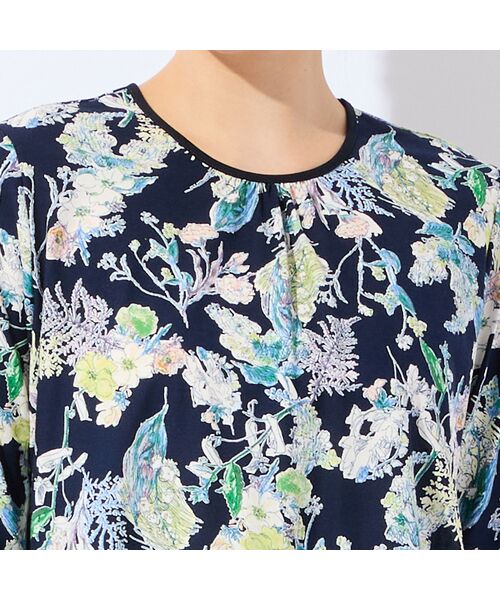 missel / ミゼール カットソー | 【洗える・日本製・綿100%・L~4Lサイズ】アートフラワーTシャツ | 詳細10