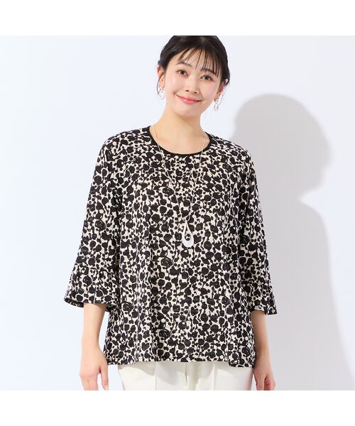 missel / ミゼール カットソー | 【洗える・日本製・3Lサイズあり】シルエットフラワートップス | 詳細2
