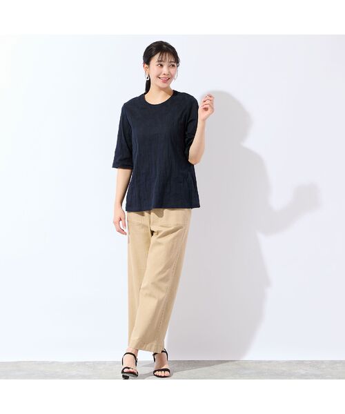 missel / ミゼール カットソー | 【洗える・日本製・L～4Lサイズ】コットンジャカードカットソー | 詳細2