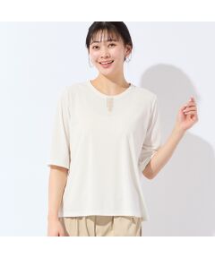 missel / ミゼール カットソー | 【洗える・日本製・L～4Lサイズ】襟刺繍カットソー