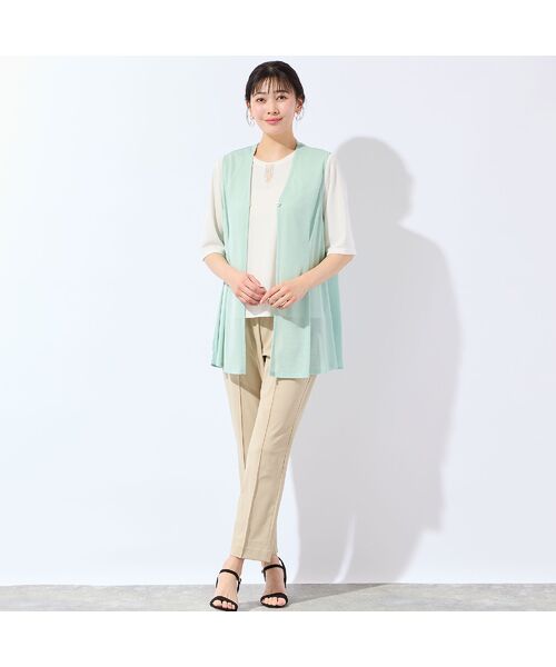 missel / ミゼール カットソー | 【洗える・日本製・L～4Lサイズ】襟刺繍カットソー | 詳細5