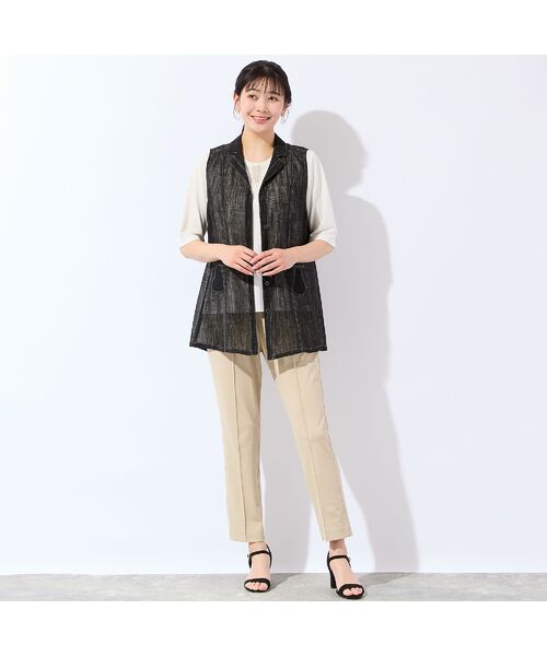 missel / ミゼール カットソー | 【洗える・日本製・L～4Lサイズ】襟刺繍カットソー | 詳細8