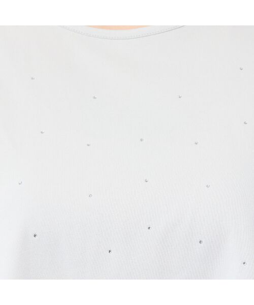 missel / ミゼール タンクトップ | 【洗える・L～4Lサイズ】ラインストーンつきノースリーブトップス | 詳細4