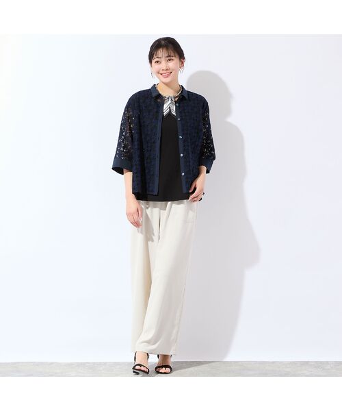 missel / ミゼール タンクトップ | 【洗える・L～4Lサイズ】ラインストーンつきノースリーブトップス | 詳細11