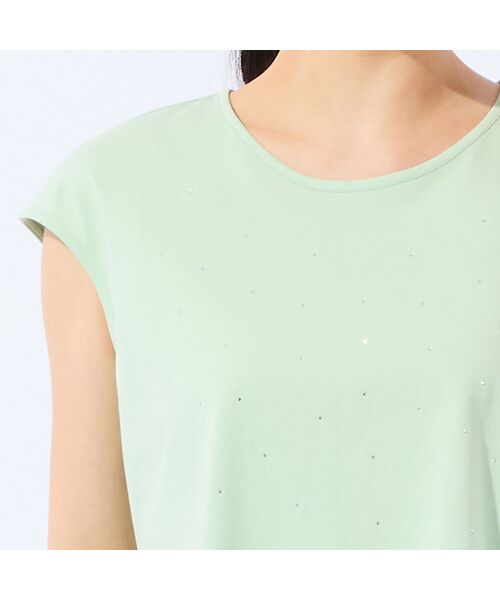 missel / ミゼール タンクトップ | 【洗える・L～4Lサイズ】ラインストーンつきノースリーブトップス | 詳細13