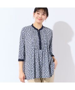 missel / ミゼール カットソー | 【洗える・人気デザイン・L～4Lサイズ】幾何柄ピンタックカットソー