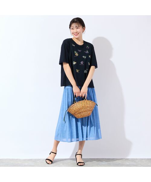 missel / ミゼール カットソー | 【洗える・日本製・L~4Lサイズ】フルーツ刺繍Tシャツ | 詳細4