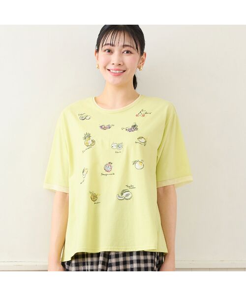 missel / ミゼール カットソー | 【洗える・日本製・L~4Lサイズ】フルーツ刺繍Tシャツ | 詳細6