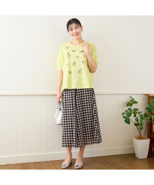 missel / ミゼール カットソー | 【洗える・日本製・L~4Lサイズ】フルーツ刺繍Tシャツ | 詳細10