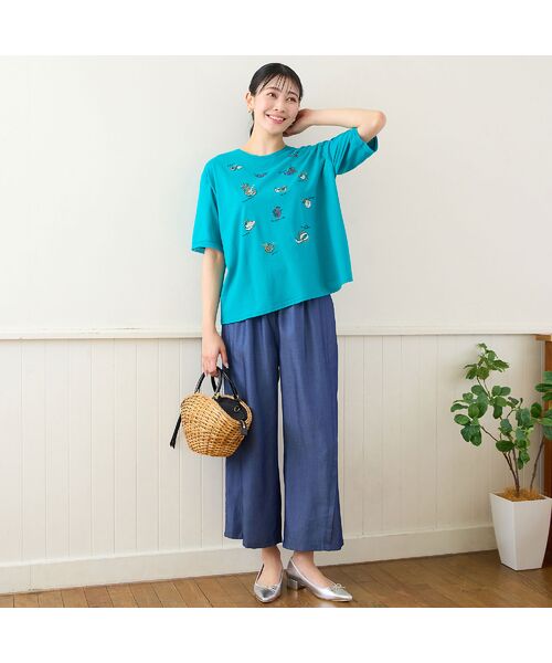 missel / ミゼール カットソー | 【洗える・日本製・L~4Lサイズ】フルーツ刺繍Tシャツ | 詳細15