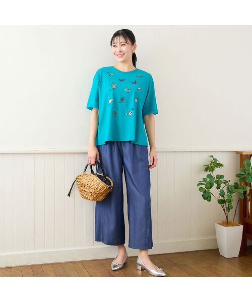 missel / ミゼール カットソー | 【洗える・日本製・L~4Lサイズ】フルーツ刺繍Tシャツ | 詳細16