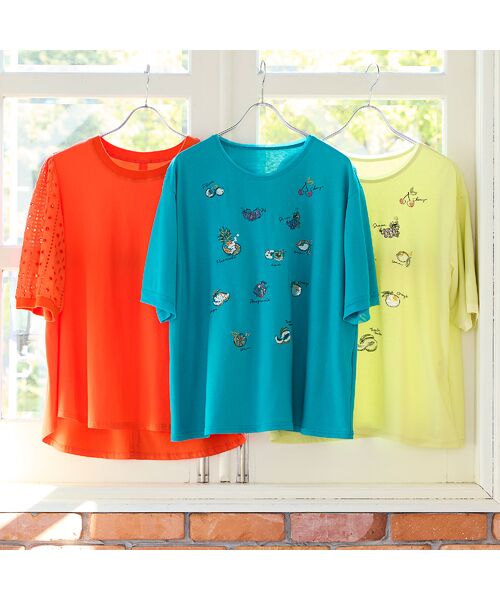 missel / ミゼール カットソー | 【洗える・日本製・L~4Lサイズ】フルーツ刺繍Tシャツ | 詳細17