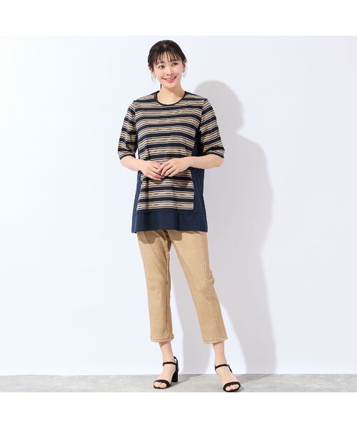 missel / ミゼール その他パンツ | 【洗える・接触冷感・日本製・L~4Lサイズ】デニム柄スリムパンツ | 詳細4