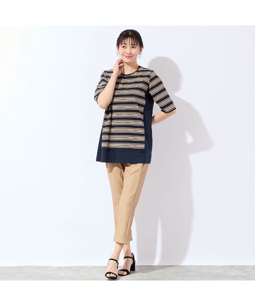 missel / ミゼール その他パンツ | 【洗える・接触冷感・日本製・L~4Lサイズ】デニム柄スリムパンツ | 詳細6
