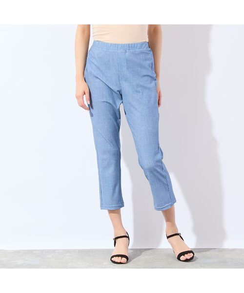 missel / ミゼール その他パンツ | 【洗える・接触冷感・日本製・L~4Lサイズ】デニム柄スリムパンツ | 詳細12