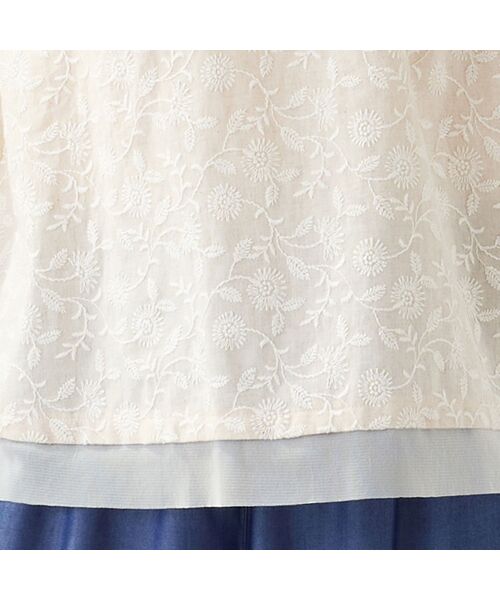 missel / ミゼール シャツ・ブラウス | 【洗える・日本製・L~3Lサイズ】綿麻刺繍入りブラウス | 詳細6