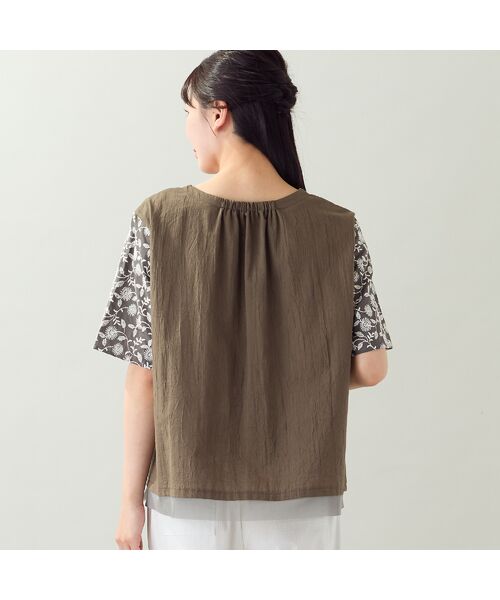 missel / ミゼール シャツ・ブラウス | 【洗える・日本製・L~3Lサイズ】綿麻刺繍入りブラウス | 詳細1