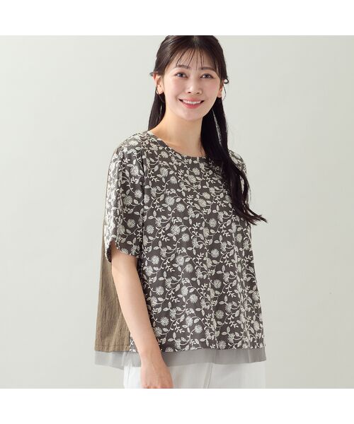 missel / ミゼール シャツ・ブラウス | 【洗える・日本製・L~3Lサイズ】綿麻刺繍入りブラウス | 詳細6