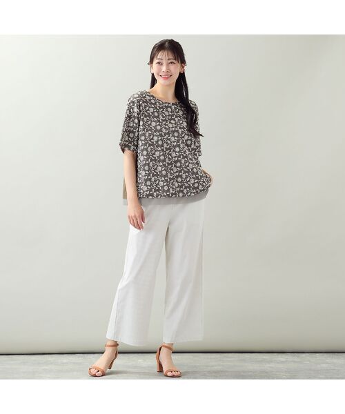 missel / ミゼール シャツ・ブラウス | 【洗える・日本製・L~3Lサイズ】綿麻刺繍入りブラウス | 詳細8