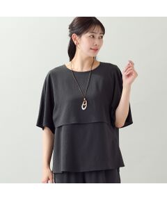 missel / ミゼール シャツ・ブラウス | 【洗える・ストレッチ・セットアップ可・3Lサイズあり】ケープ風ブラウス