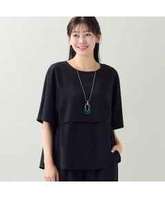 missel / ミゼール シャツ・ブラウス | 【洗える・ストレッチ・セットアップ可・3Lサイズあり】ケープ風ブラウス
