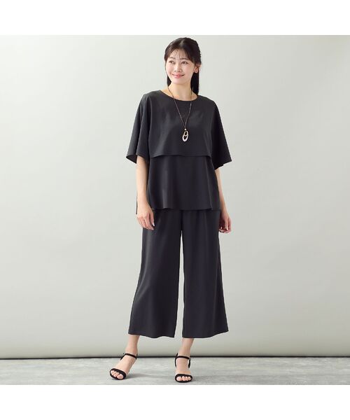 missel / ミゼール シャツ・ブラウス | 【洗える・ストレッチ・セットアップ可・3Lサイズあり】ケープ風ブラウス | 詳細5