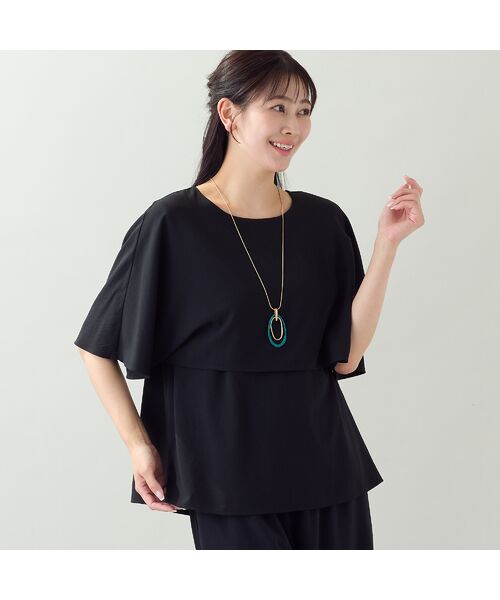 missel / ミゼール シャツ・ブラウス | 【洗える・ストレッチ・セットアップ可・3Lサイズあり】ケープ風ブラウス | 詳細8