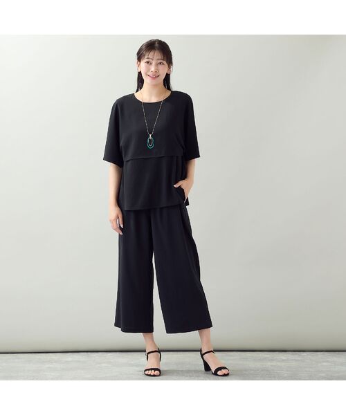 missel / ミゼール シャツ・ブラウス | 【洗える・ストレッチ・セットアップ可・3Lサイズあり】ケープ風ブラウス | 詳細9