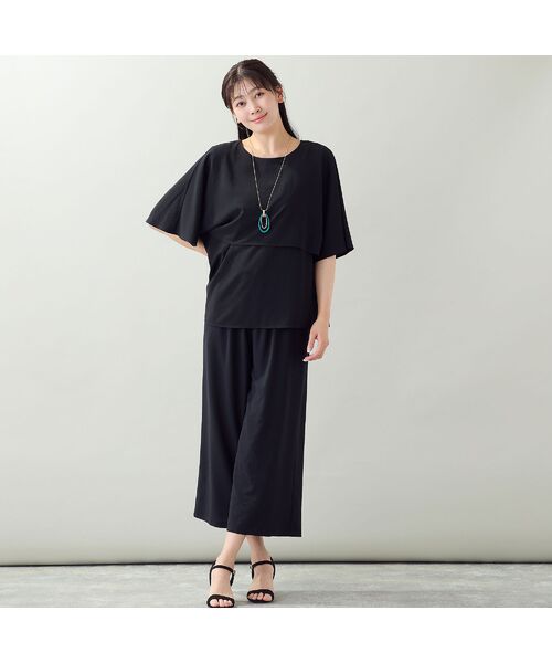 missel / ミゼール シャツ・ブラウス | 【洗える・ストレッチ・セットアップ可・3Lサイズあり】ケープ風ブラウス | 詳細10