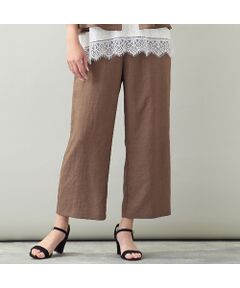 missel / ミゼール ショート・ハーフ・半端丈パンツ | 【洗える・セットアップ可・L～3Lサイズ】イージーワイドクロップドパンツ