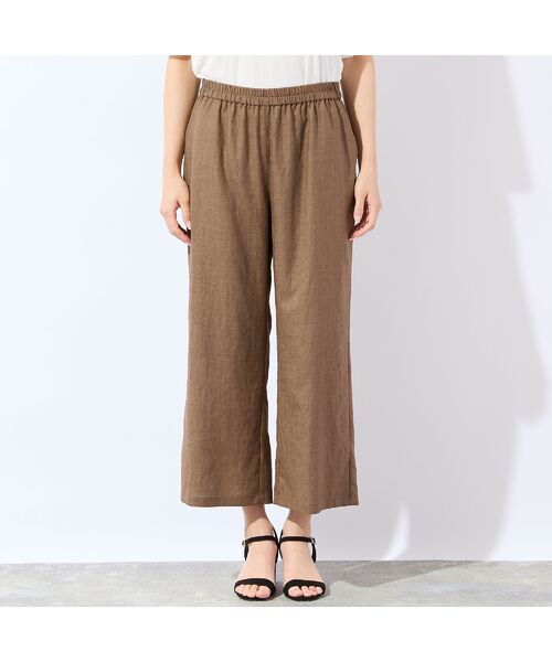 missel / ミゼール ショート・ハーフ・半端丈パンツ | 【洗える・セットアップ可・L～3Lサイズ】イージーワイドクロップドパンツ | 詳細1