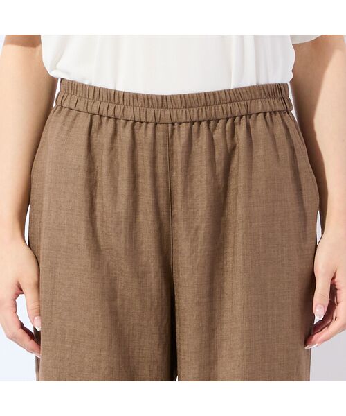 missel / ミゼール ショート・ハーフ・半端丈パンツ | 【洗える・セットアップ可・L～3Lサイズ】イージーワイドクロップドパンツ | 詳細3