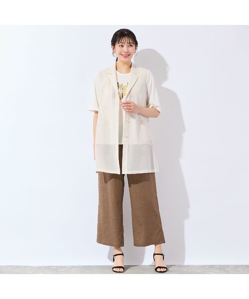 missel / ミゼール ショート・ハーフ・半端丈パンツ | 【洗える・セットアップ可・L～3Lサイズ】イージーワイドクロップドパンツ | 詳細4