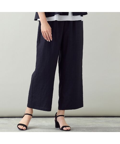 missel / ミゼール ショート・ハーフ・半端丈パンツ | 【洗える・セットアップ可・L～3Lサイズ】イージーワイドクロップドパンツ | 詳細10